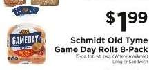 Schmidt Old Tyme Game Day Rolls 8-Pack