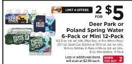 Deer Park or Poland Spring Water