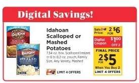 Idahoan Scalloped or Mashed Potatoes