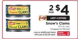 Snow's Clams
