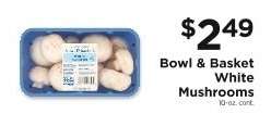 Bowl & Basket White Mushrooms