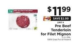 Pre Beef Tenderloin for Filet Mignon