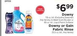Downy or Gain Fabric Rinse