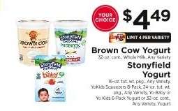 Brown Cow Yogurt / Stonyfield Yogurt