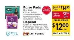 Poise Pads / Depend
