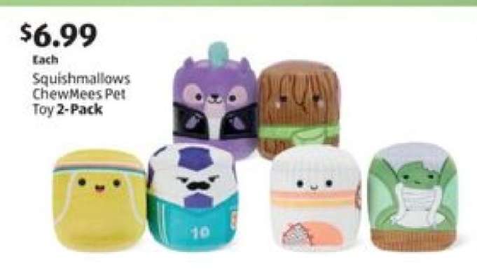 Squishmallows ChewMees Pet Toy 2-Pack
