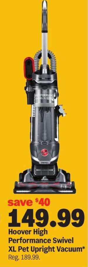 Hoover High Performance Swivel XL Pet Upright Vacuum*