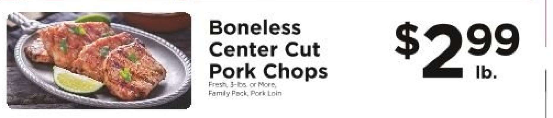 Boneless Center Cut Pork Chops