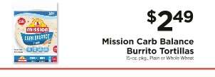 Mission Carb Balance Burrito Tortillas