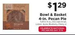 Bowl & Basket 4-in. Pecan Pie