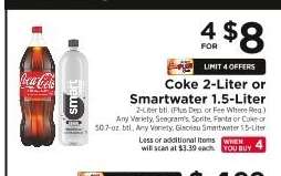 Coke 2-Liter or Smartwater 1.5-Liter