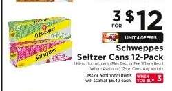 Schweppes Seltzer Cans 12-Pack