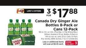 Canada Dry Ginger Ale Bottles 8-Pack or Cans 12-Pack