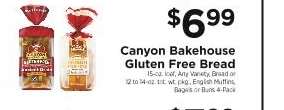 Canyon Bakehouse gluten free bread
