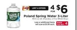 Poland Spring Water 3-Liter