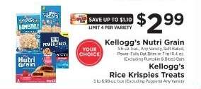 Kellogg's Nutri Grain & Rice Krispies Treats