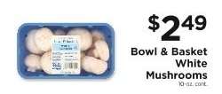 Bowl & Basket White Mushrooms