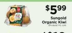 Sungold Organic Kiwi