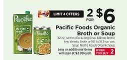 Pacific Foods Organic Broth or Soup