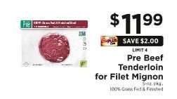 Pre Beef Tenderloin for Filet Mignon