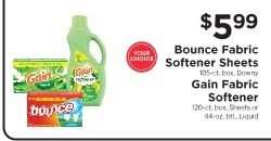 Bounce Fabric Softener Sheets or Gain Fabric Softener