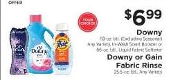Downy or Gain Fabric Rinse