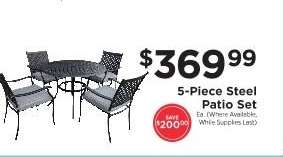 5-Piece Steel Patio Set