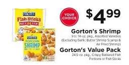 Gorton's Shrimp or Gorton's Value Pack