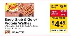 Eggo Grab & Go or Protein Waffles