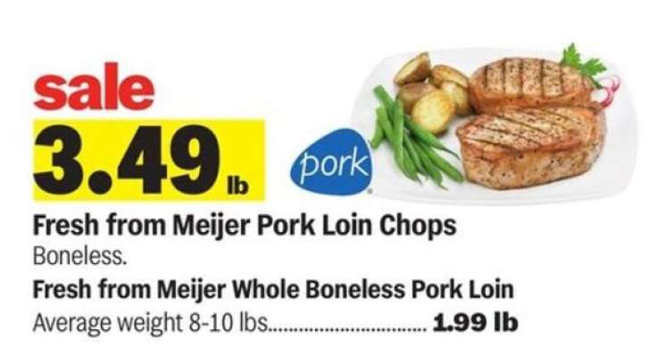 Fresh from Meijer Pork Loin Chops