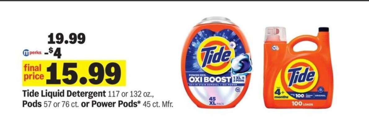 Tide Liquid Detergent or Pods
