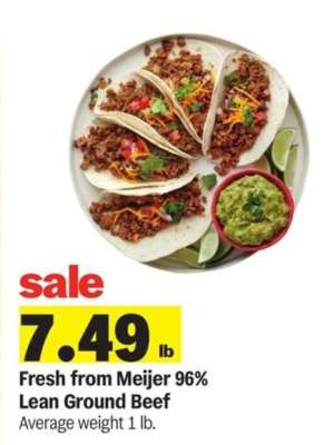 Fresh from Meijer 96% Lean Ground Beef
