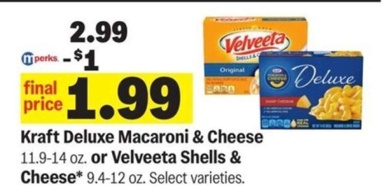 Kraft Deluxe Macaroni & Cheese or Velveeta Shells & Cheese*