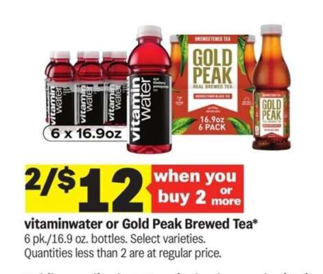 vitaminwater or Gold Peak Brewed Tea