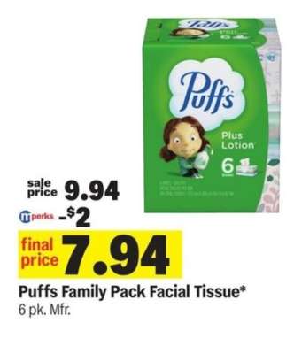 Puffs Family Pack Facial Tissue