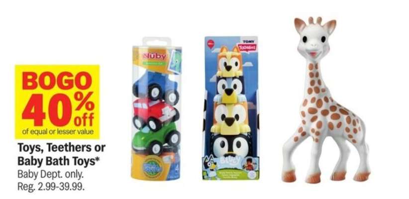 Toys, Teethers or Baby Bath Toys*