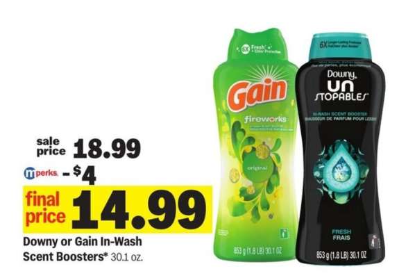 Downy or Gain In-Wash Scent Boosters