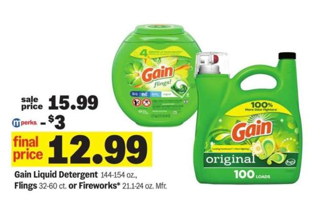 Gain Liquid Detergent*