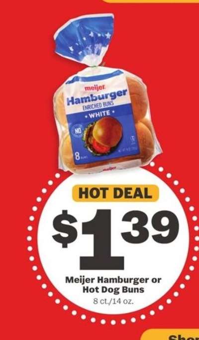 Meijer Hamburger or Hot Dog Buns