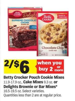 Betty Crocker Pouch Cookie Mixes*