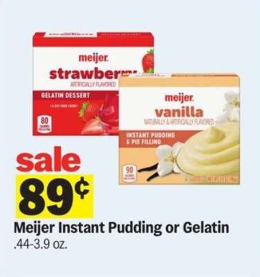 Meijer Instant Pudding or Gelatin