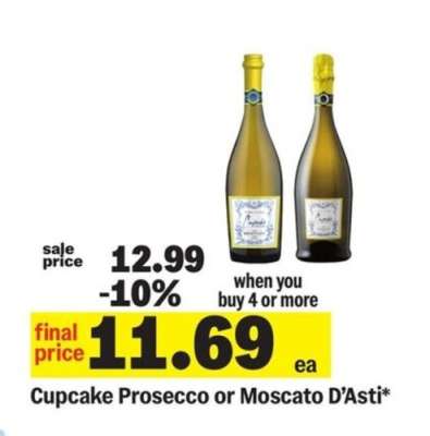 Cupcake Prosecco or Moscato D’Asti