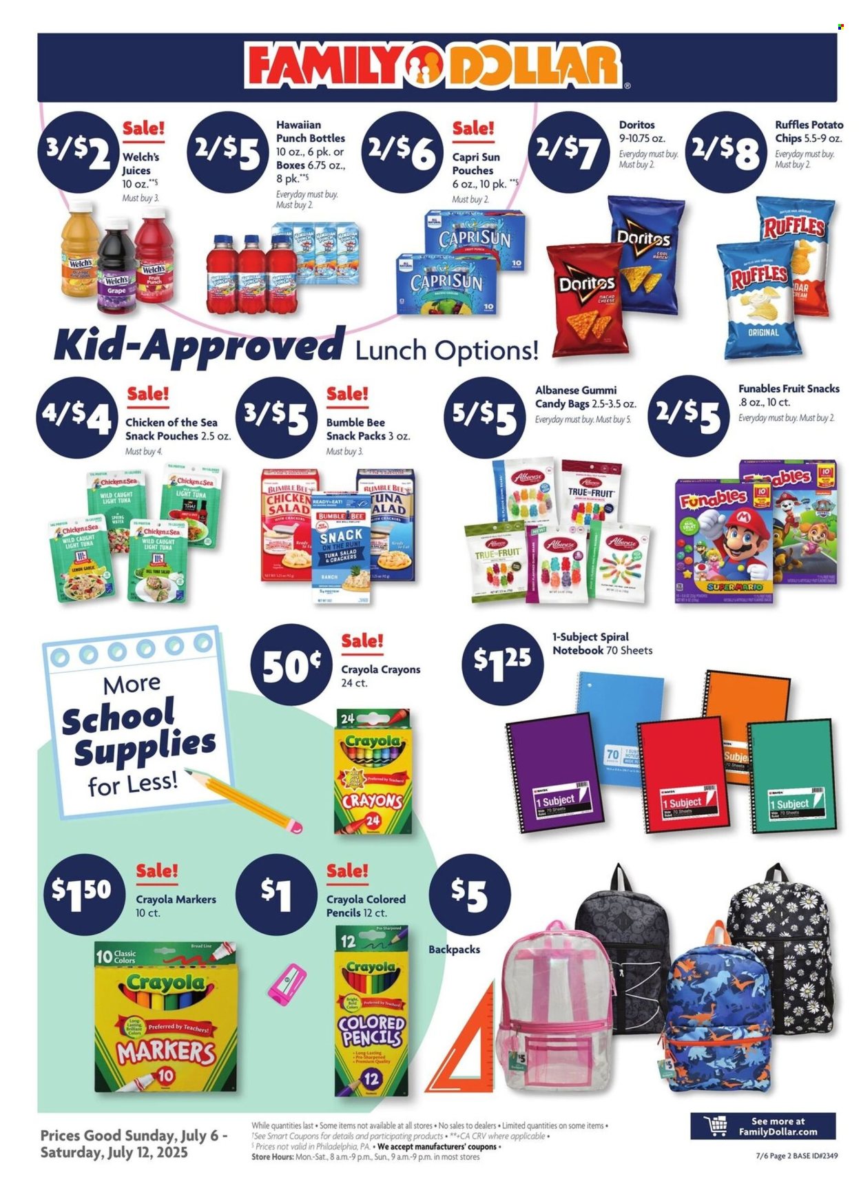 Family Dollar ad - 07/06/2025 - 07/12/2025. Page 2