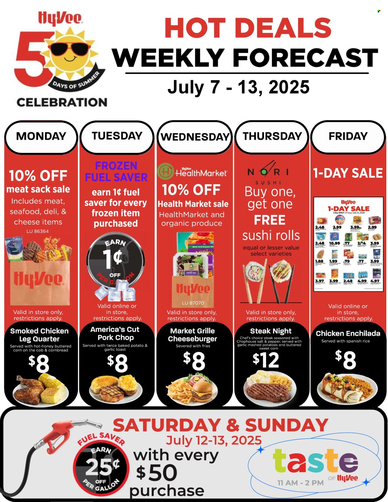 Hy-Vee ad - 07/07/2025 - 07/13/2025. Page 1