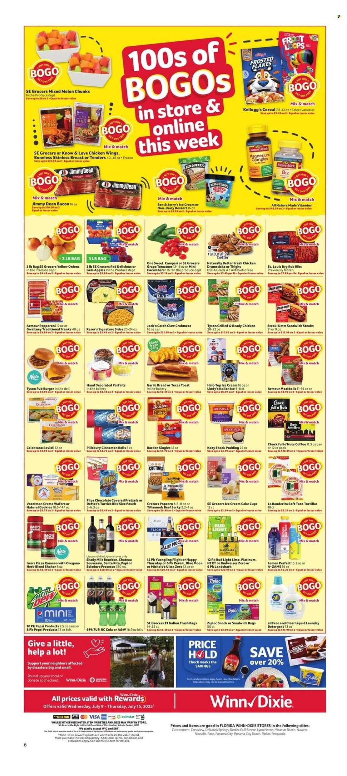Winn Dixie ad - 07/09/2025 - 07/15/2025. Page 6