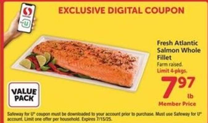 Fresh Atlantic Salmon Whole Fillet