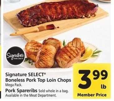 Signature SELECT Boneless Pork Top Loin Chops
