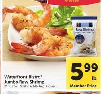waterfront BISTRO Jumbo Raw Shrimp