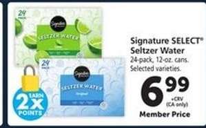 Signature SELECT Seltzer Water