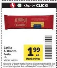 Barilla Al Bronzo Pasta